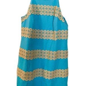 Lilly Pulitzer Annabelle Shift Dress, Size 10, preppy, like new, teal blue dress